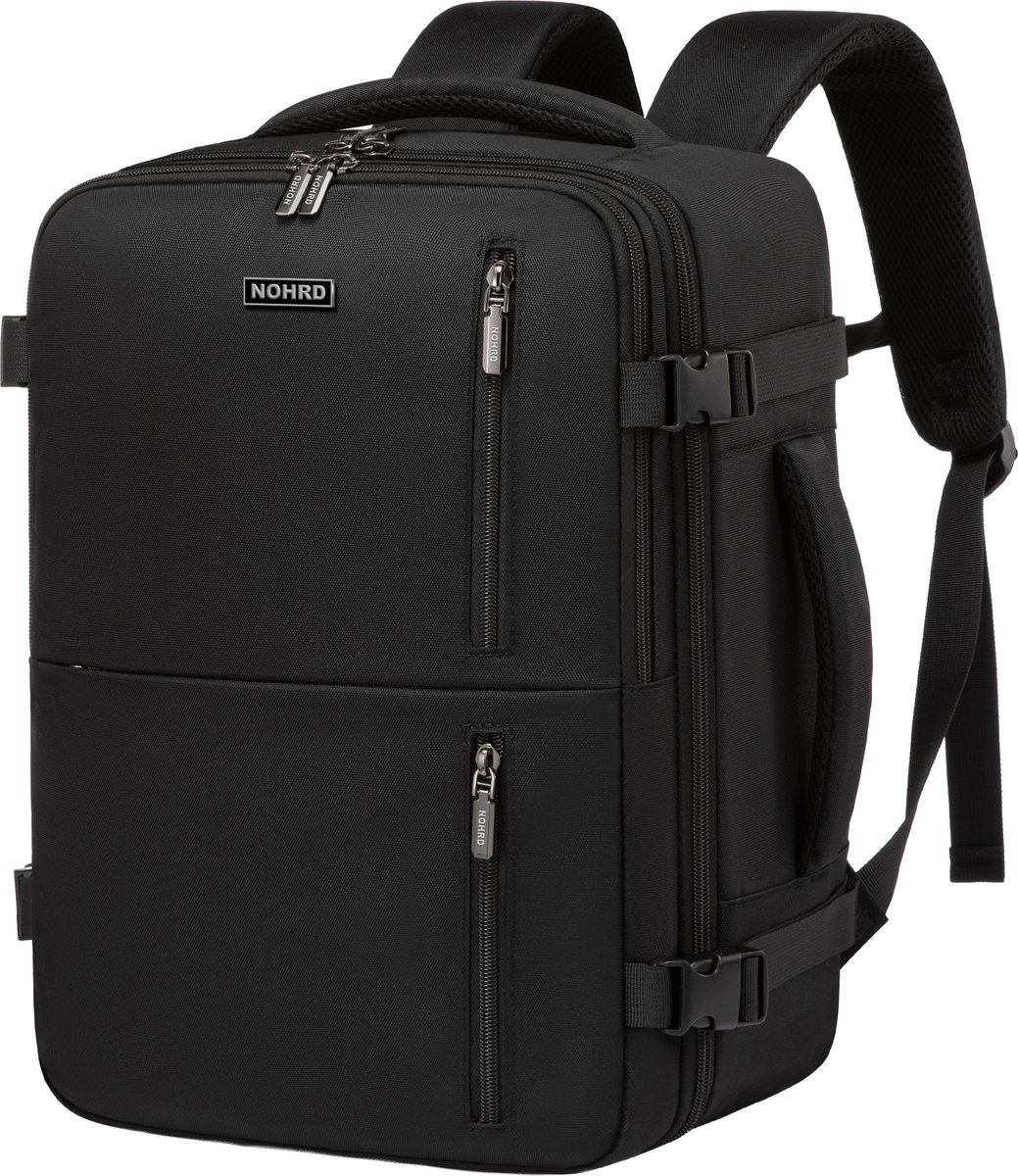 SPAHER Uitbreidbare Reisrugzak Handbagage 40x30x15 KLM 40x30x20 Ryanair Transavia Laptoprugzak 15,6 Inch met USB-Laadpoort Sportrugzak met Schoenenvak Dagrugzak Vliegtuigreisrugzak Dames Heren, Grijs