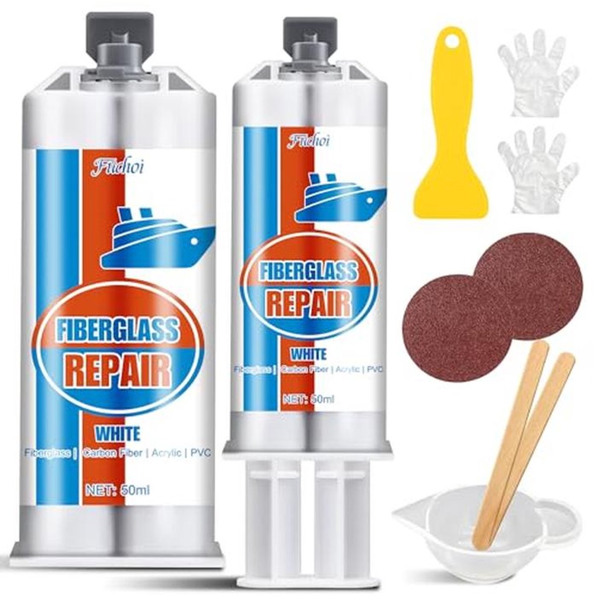 Ultrasterke Glasvezelreparatieset voor Boten en Surfplanken – 100 ml