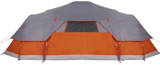 vidaXL - Koepeltent - 11-persoons - waterdicht - grijs - en - oranje van Vidaxl — afbeelding 3