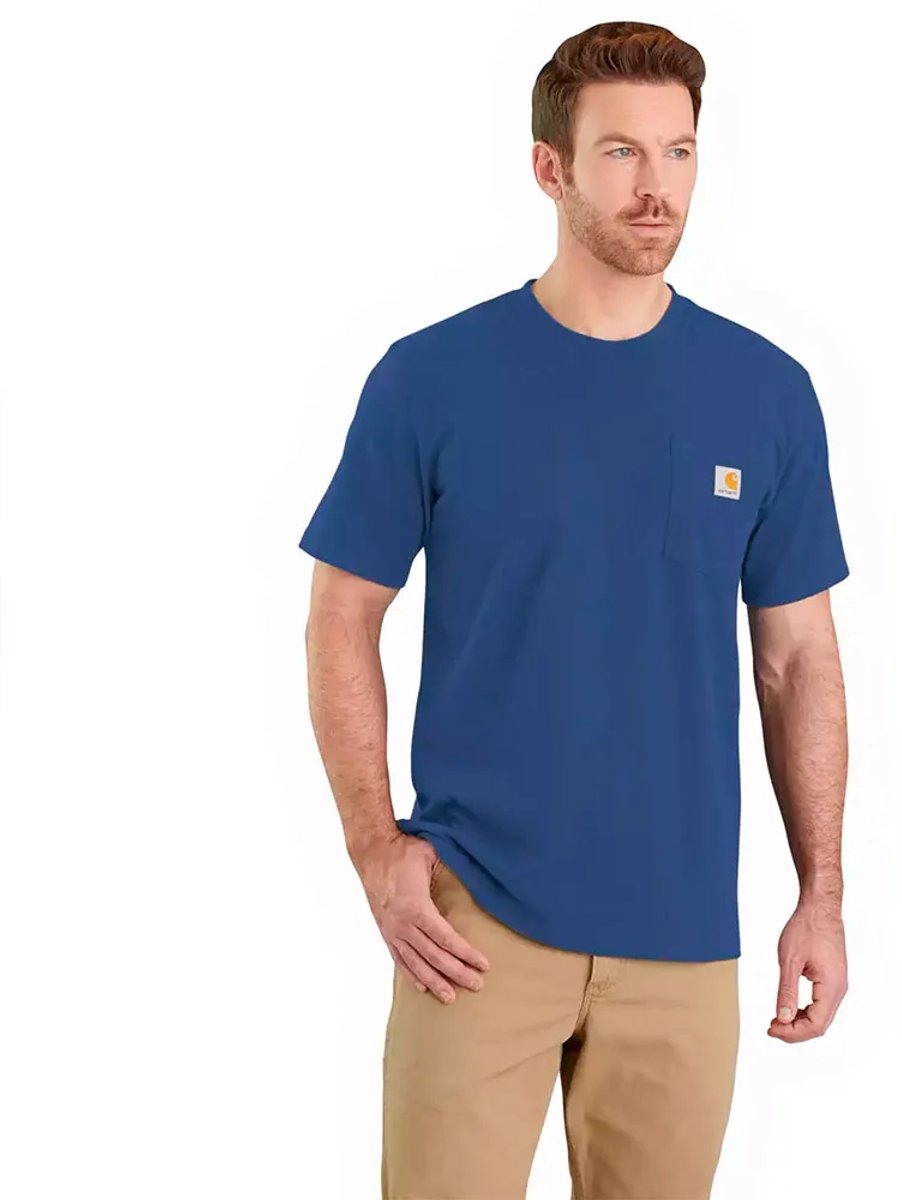 Carhartt K87 Relaxed Fit T-shirt Met Korte Mouwen XS Man Deep Ocean
