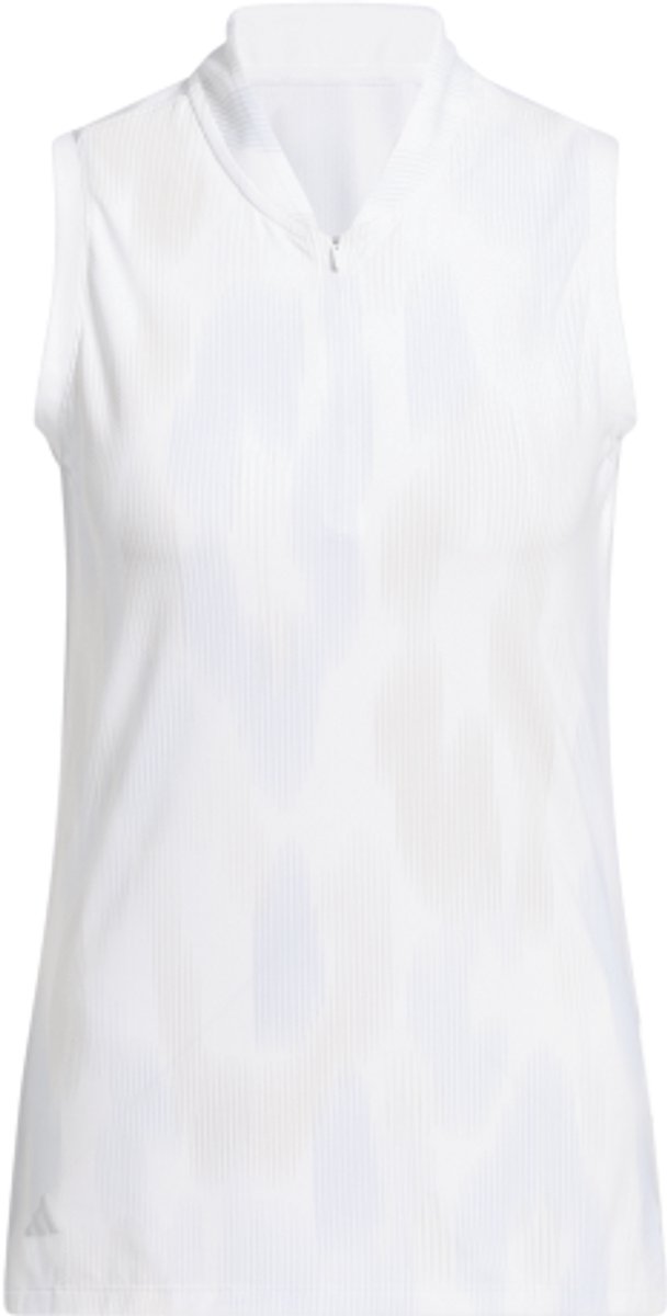 Adidas W Ultimate Printed Mouwloze Dames Polo Lichtblauw Wit