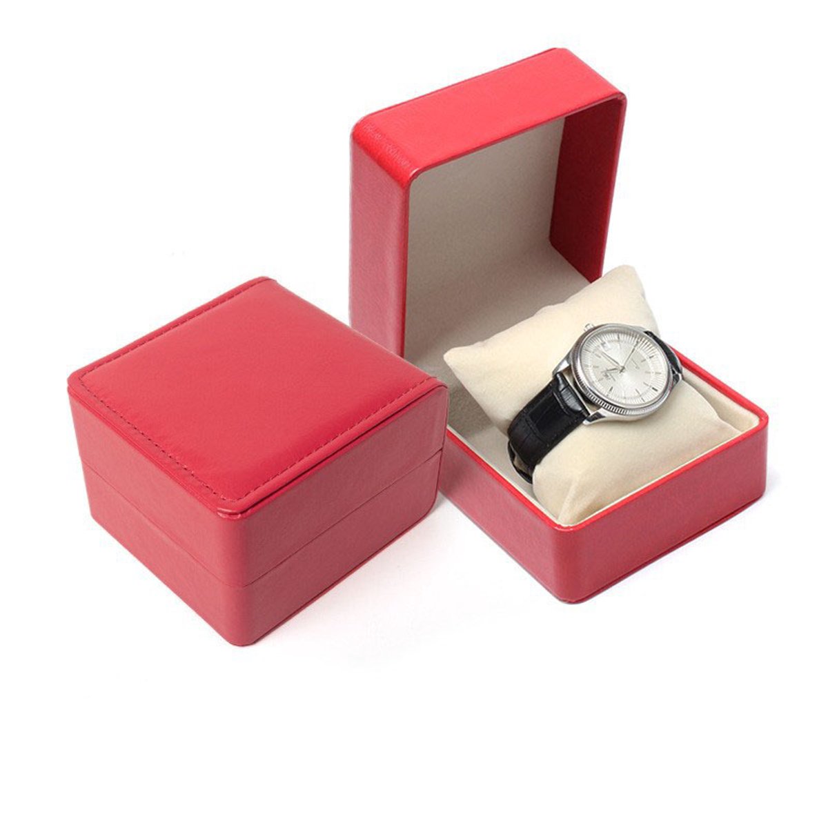 Individuele horlogeopbergdoos - Doos voor armbanden en sieraden - Gemaakt van PU-leer - Draagbare horlogestandaard - Geschikt voor polshorloges en smartwatches