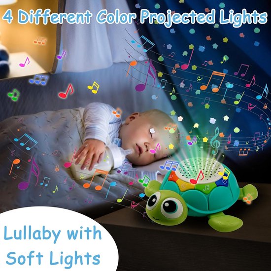 Interactieve Kruipende Schildpad met Afstandsbediening - 5-in-1 Baby Speelgoed met Muziek & Projectie - 6-18 Maanden - Educatieve Motoriek - Cadeau 0-2 Jaar van Zyronn — afbeelding 5