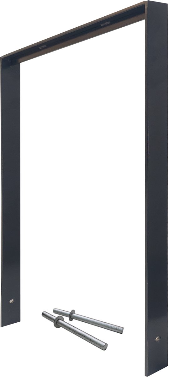 Fietsenrek 116,5 x 77 cm plat staal 13 mm antraciet Beton in fietsstandaard Parker type U