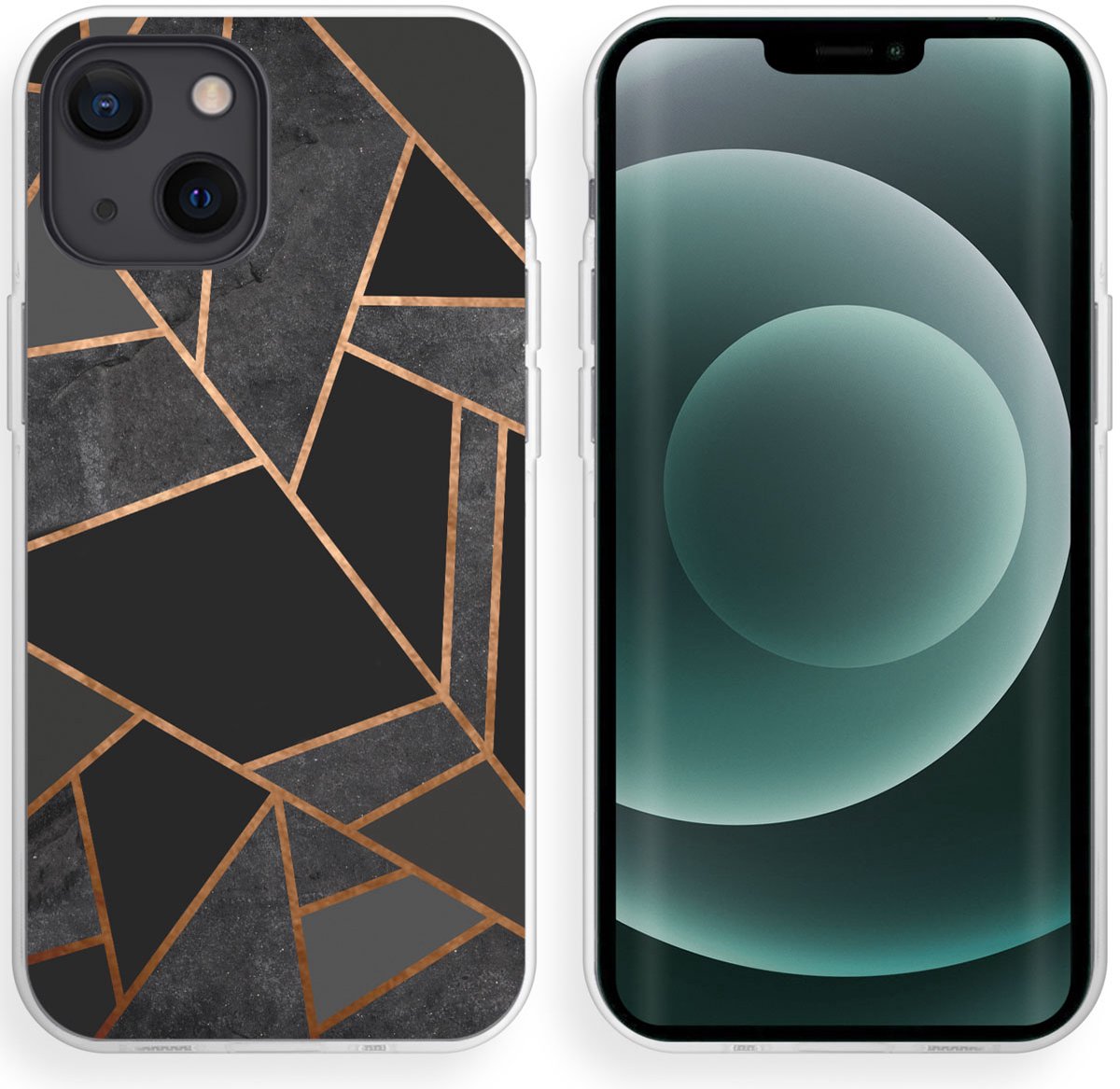 imoshion Hoesje - Geschikt voor Apple iPhone 13 Mini - Design hoesje - Black Graphic
