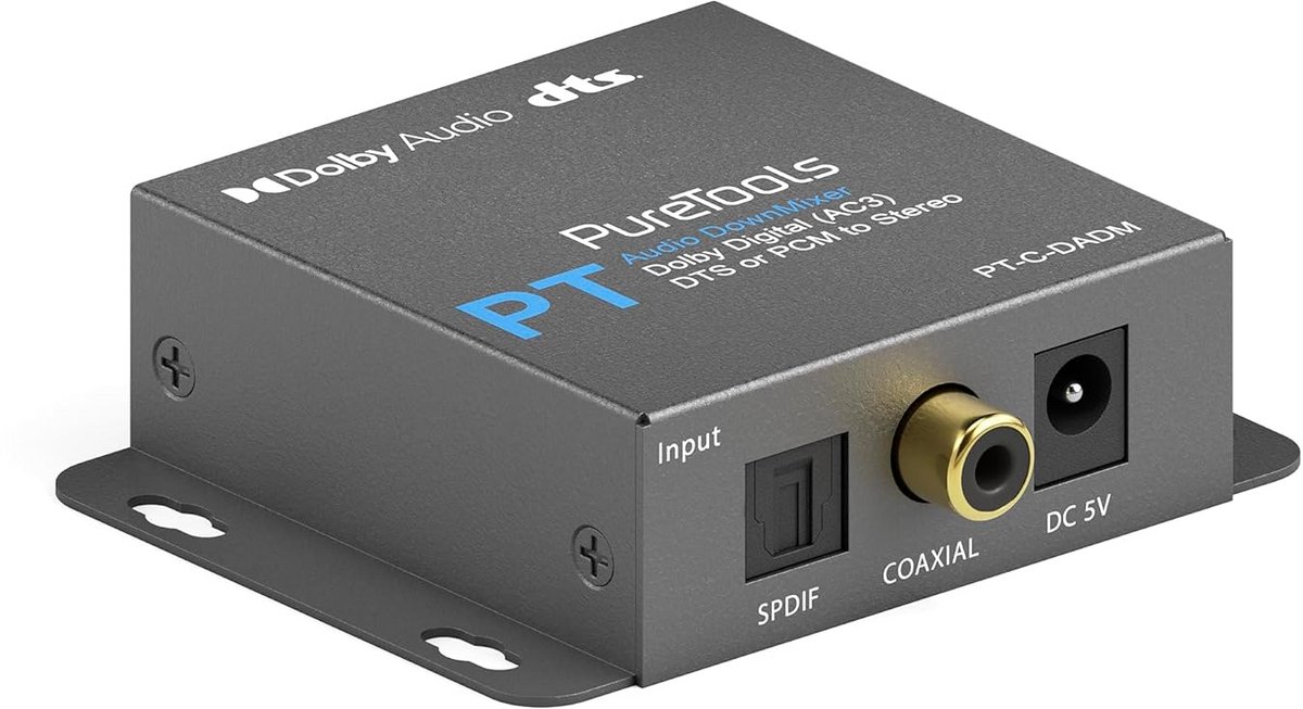 Digitale Audio Converter Dolby DTS naar Stereo Downmixer Analoge Uitgang