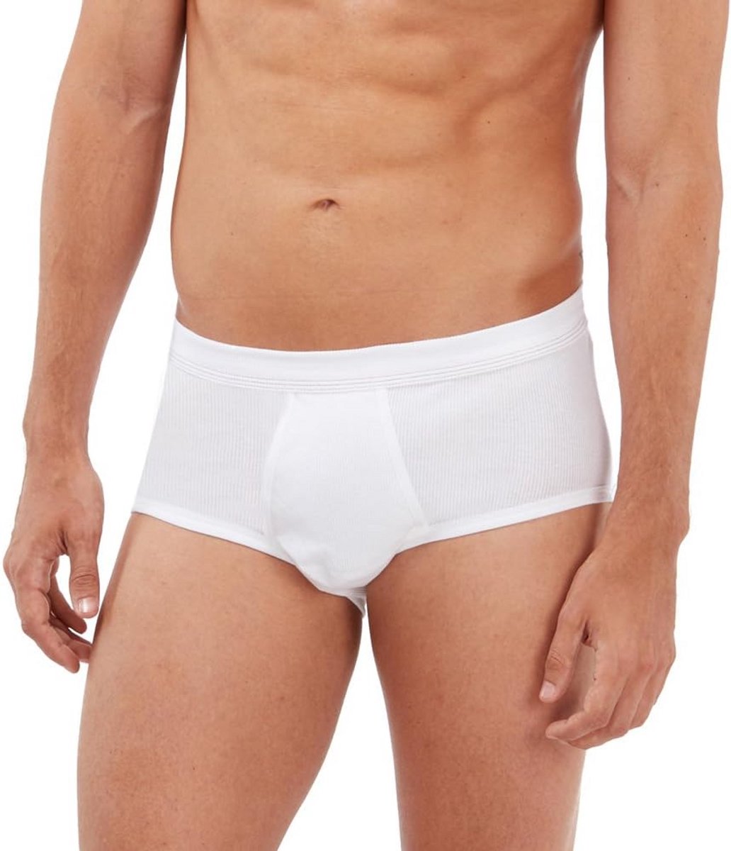 Heren Slips 5-Pack 100% Katoen Wit met Dubbele Rib Kwaliteit