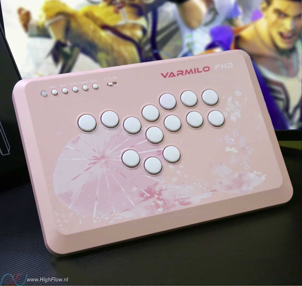 Varmilo FK2 Hitbox / Fighting King 2 Arcade Controller Pink Sakura