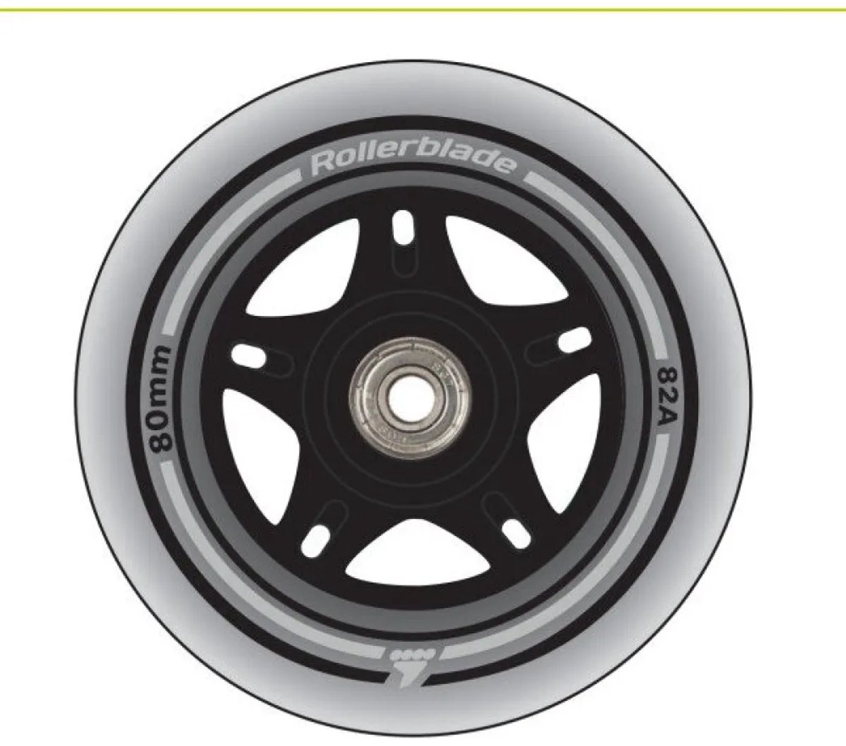 Rollerblade Wheelkit inline skate wielen met lagers (8 stuks) 80mm/84A Rollerblade Wheelkit inline skate wielen met lagers (8 stuks) 80mm/84A