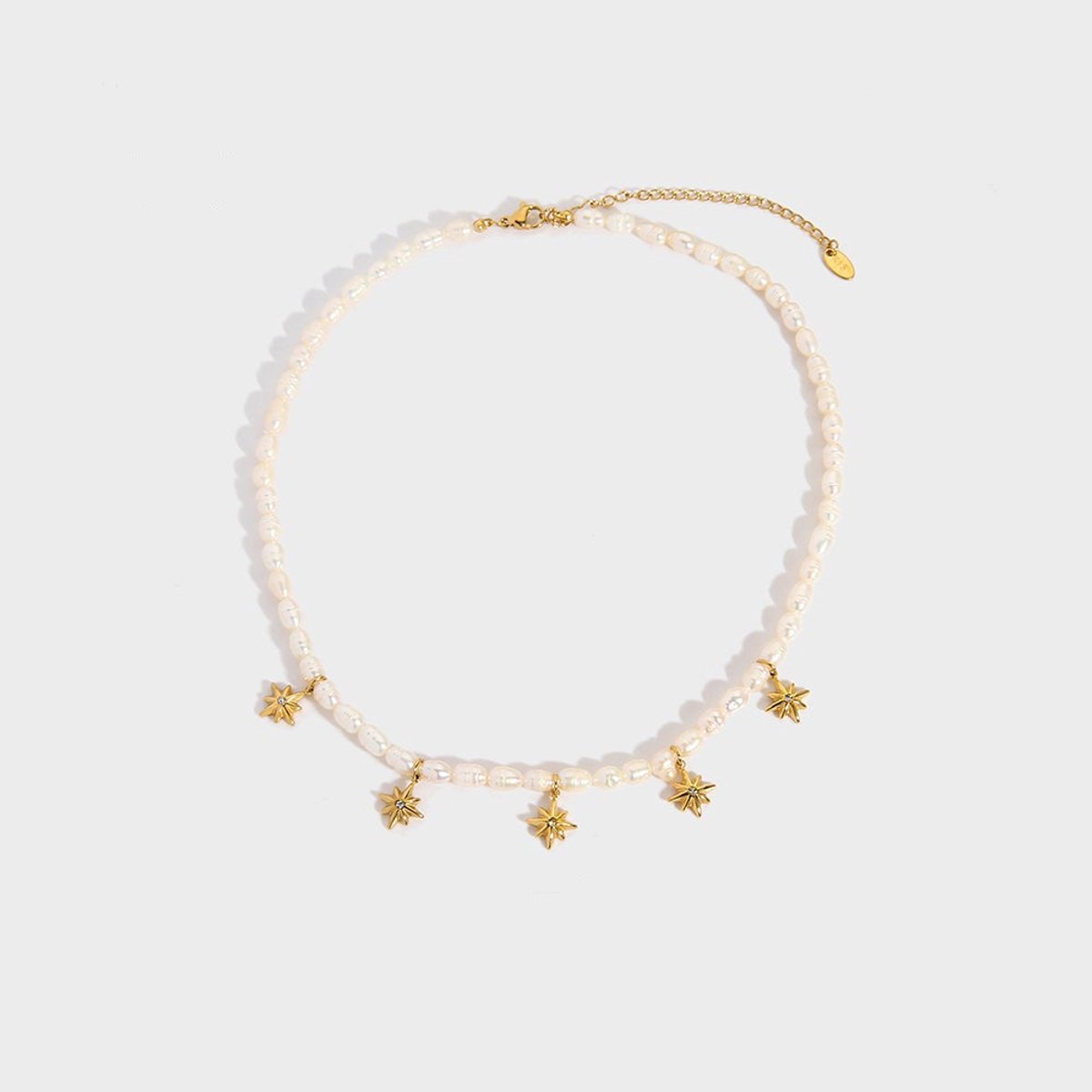 Parelketting met Zoetwaterparels & Sterretjes – Elegant & Speels | Twinolo