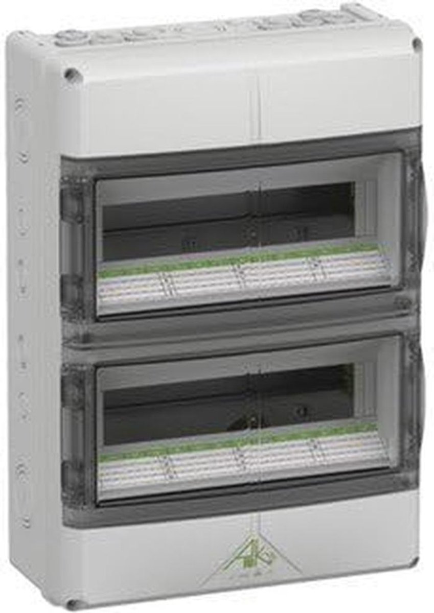 Kleine Opbouw Verdelerkast IP65 met Transparant Deksel - 2 Rijen, 28 TE