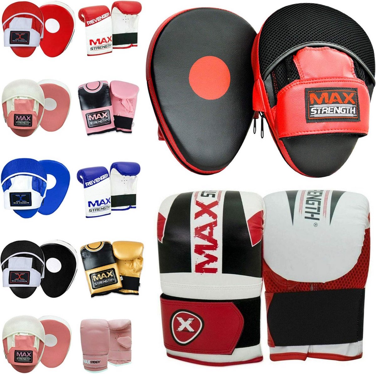 Krachtige Bokspads en Handschoenen Set voor Kickboksen en MMA Training