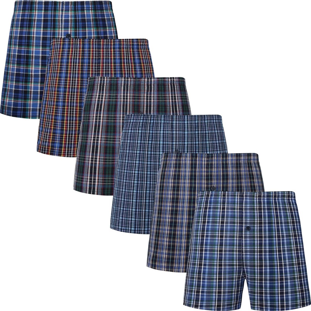 Set Boxershorts Heren 6-Pack Katoen Comfortabel Ademend