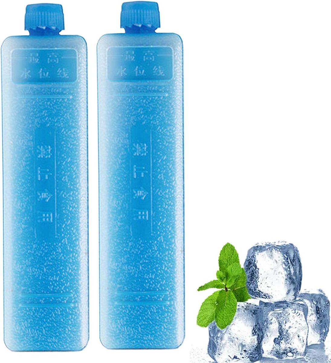 Platte Koelblokken - Herbruikbare IJsblokken - Voedsel Koel Houden - BPA-Vrij Materiaal - 2 Stuks 150/200ml - Blauw