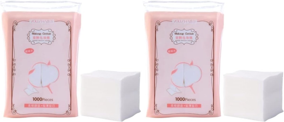 Make-up Watjes - Gezichts Pads - Make-up Verwijderen - Ultra Dunne Zachte Pads - 6 x 5 cm