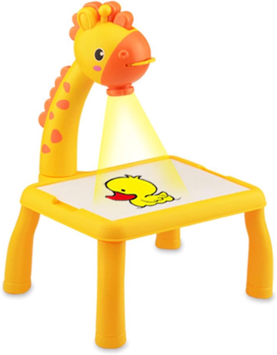 Kindertafel Projector - Tekentafel Speelgoed - Creatief Tekenen - Verstelbare Hertenkop - 28 x 25 x 9 cm