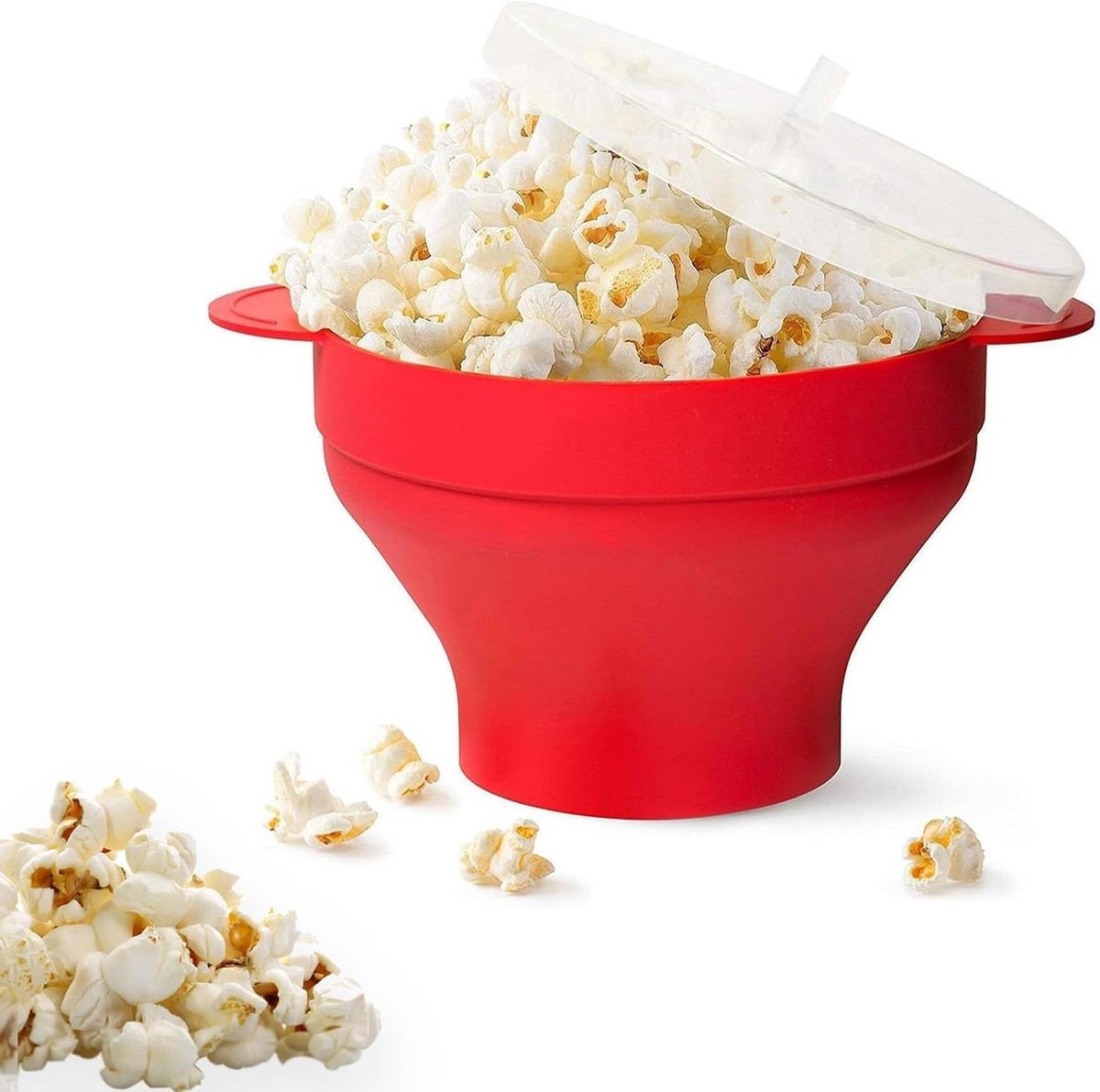 Popcorn Maker - Snack Maker - Thuis Films Kijken - Inklapbaar Ontwerp - 25 x 14.5 cm - Rood