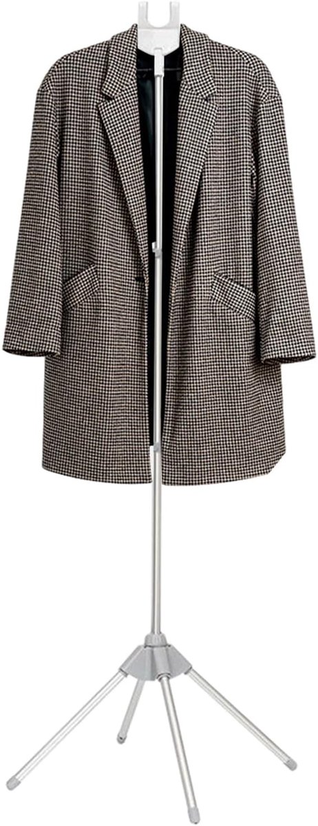 Kleding Stomer Stand - Kledingrek Stomen - Kleding Kreukvrij Houden - Verstelbaar En Opvouwbaar - 160cm Hoog - Grijs