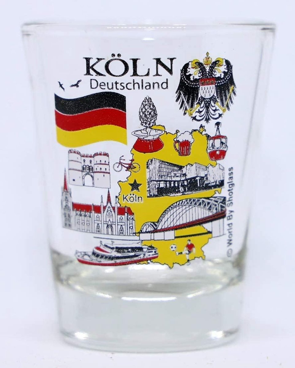 Shotglas Keulen - Duits Souvenir - Drank Serveren - Uniek Verzamelaarsobject - 5x6cm