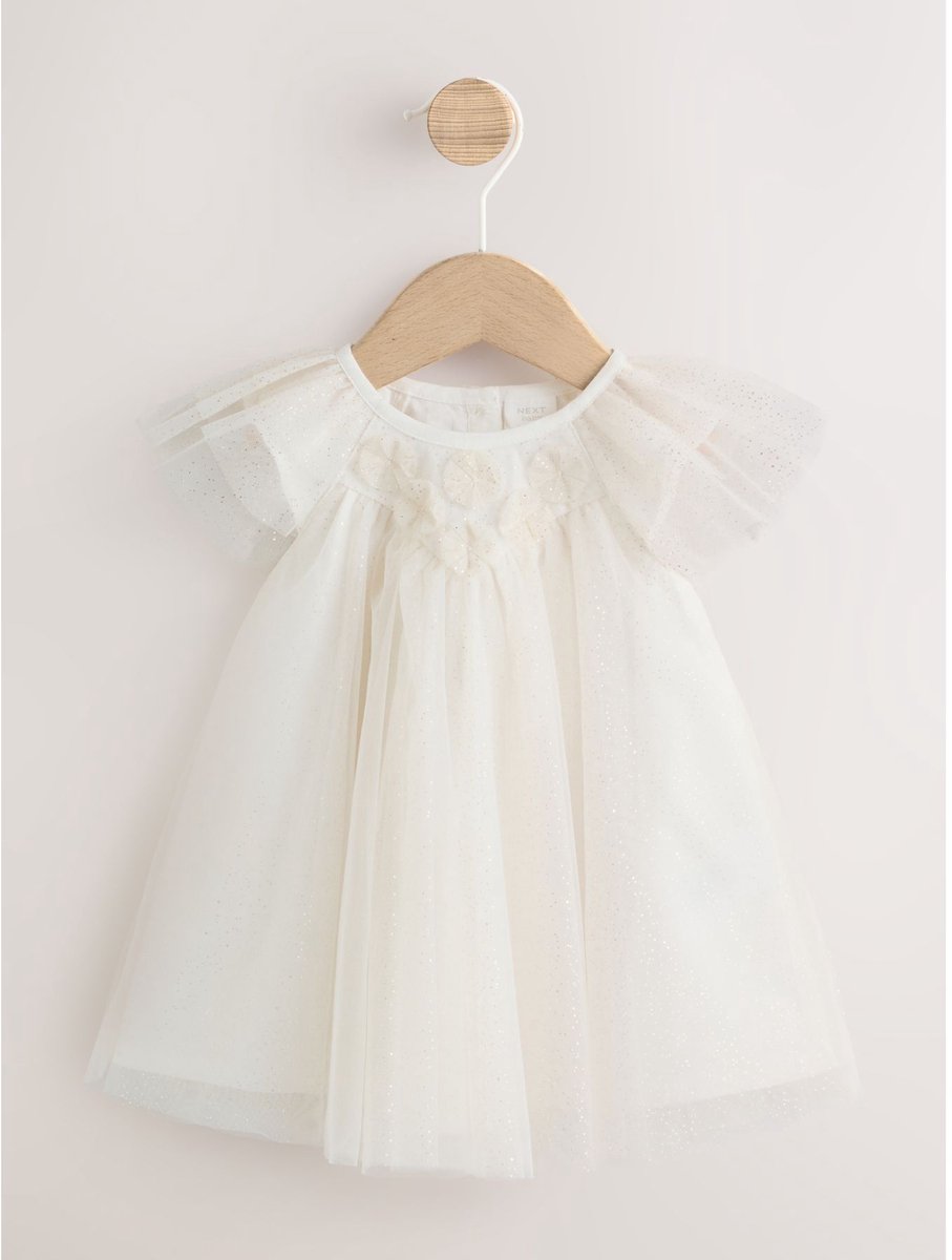 Next - Meisjes - Mesh babyjurk - Wit