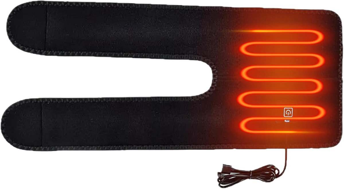 Verwarmingskussen Knie - Warmte Wrap - Pijnverlichting - Aansluitbaar Ontwerp - 20x12x4 cm - Zwart