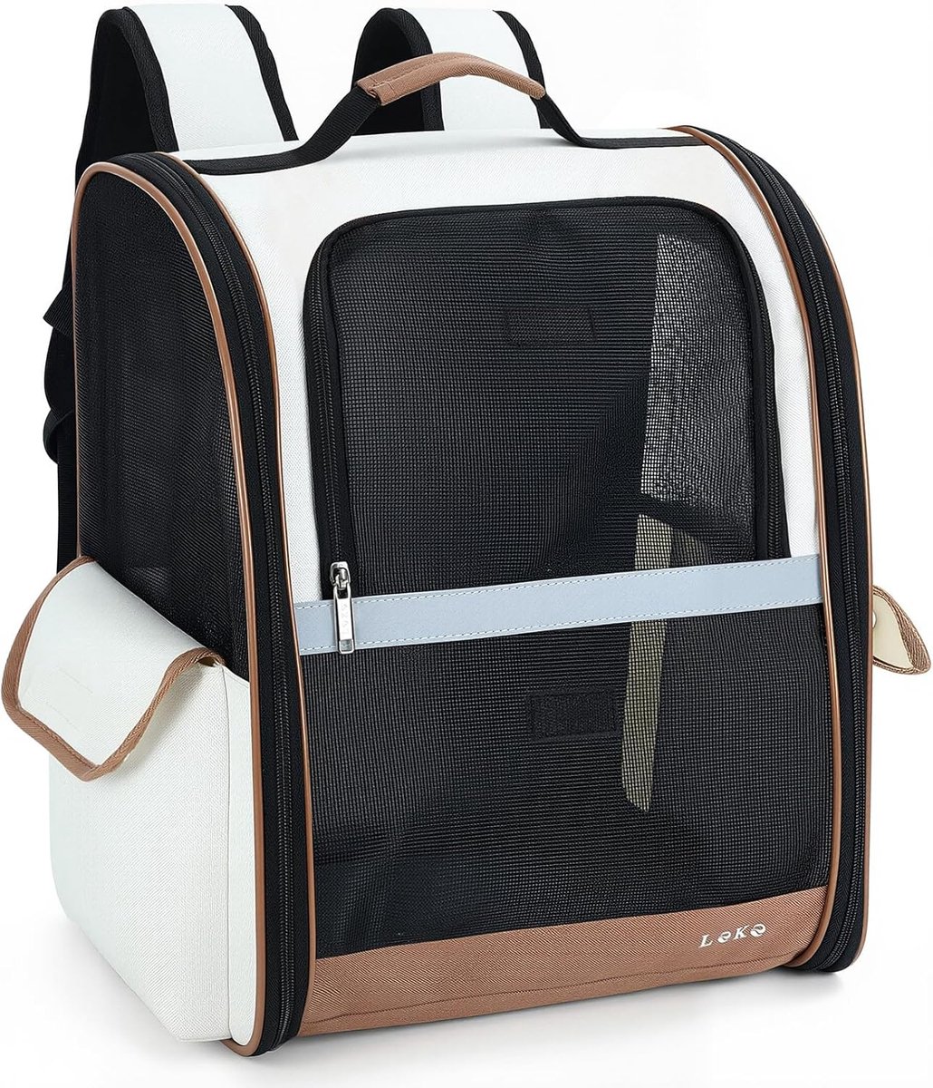 Hondenrugzak - Draagtas - Wandelen Reizen - Duurzaam Materiaal - 435 cm Hoog - Beige