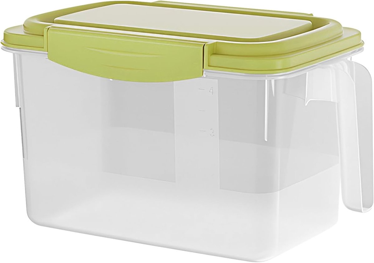 Koelkast Opbergdoos - Voorraad Organizer - Keuken Ordenen - Vochtregulerend Ontwerp - 45 Liter Inhoud - Lichtgrijsgroen