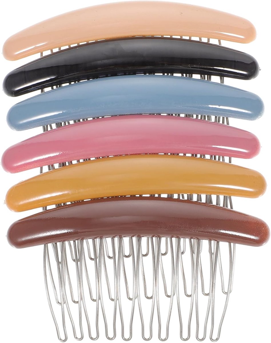 Haarkammen Set - Haaraccessoires Dames - Haar Styling - 6 Stuks - 8.5 x 4.7 cm - Diverse Kleuren