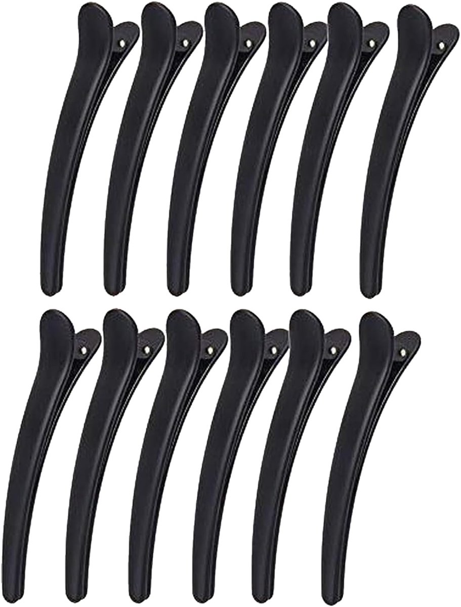 Haarklemmen Set - Grote Haarclips - Haar Styling - Stevige Platbek - 24 Stuks