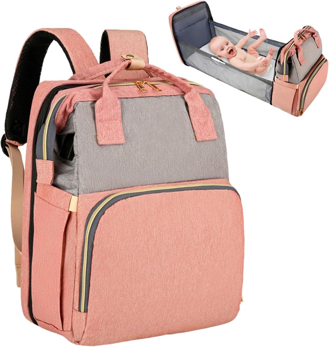 Waterdichte Luiertas - Draagtas Baby - Baby Verzorgen - Grote Capaciteit - 31x19x39 cm