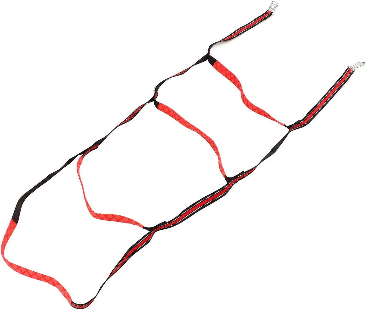 Opblaasbare Touwladder - Marine Ladder - Veilig Instappen - Versterkt Nylon - 4 Treden - Rood