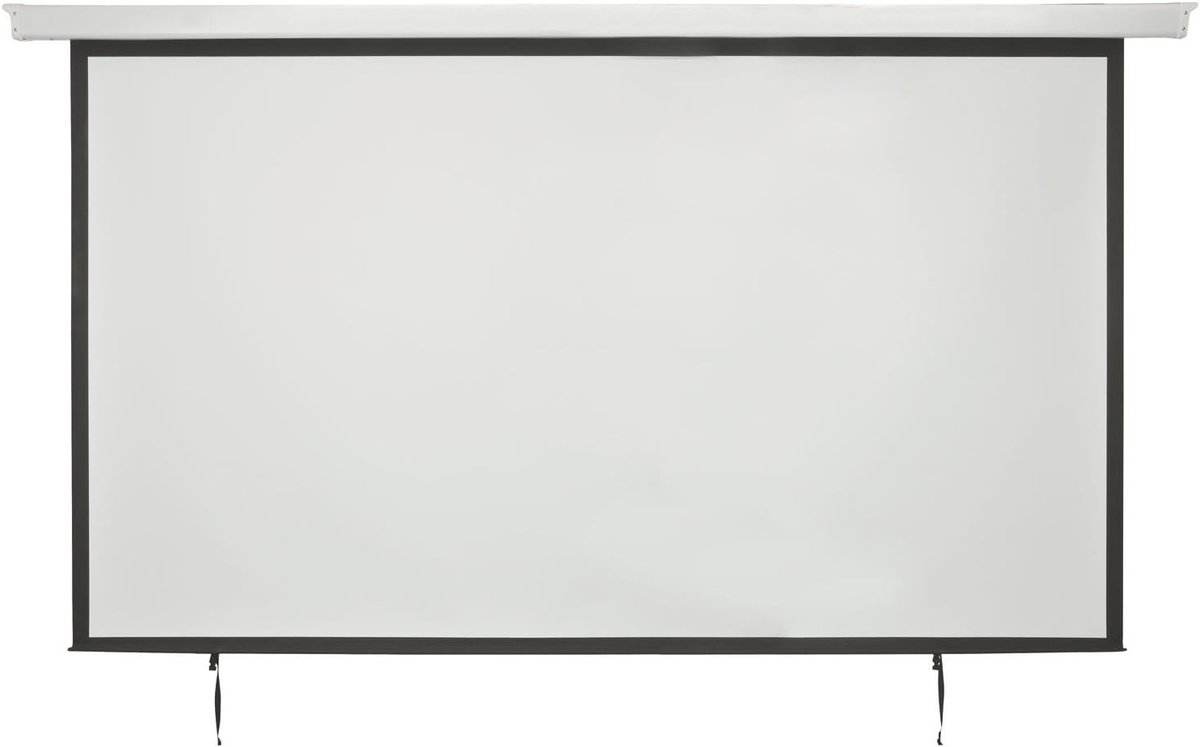 Elektrisch Projectiescherm - Projectiescherm Binnen - Home Cinema - Motorische Bediening - 100 Inch Diagonaal - Wit
