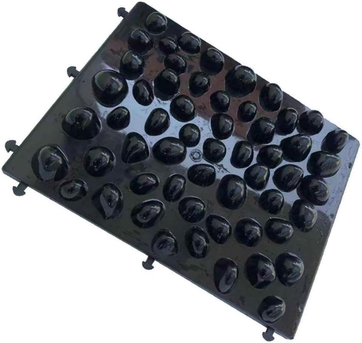 Voetmassagekussen - Kiezelmat Acupressuur - Ontspanning Stressvermindering - Modulair Verstelbaar - 37x29.5x3.2 cm - Zwart
