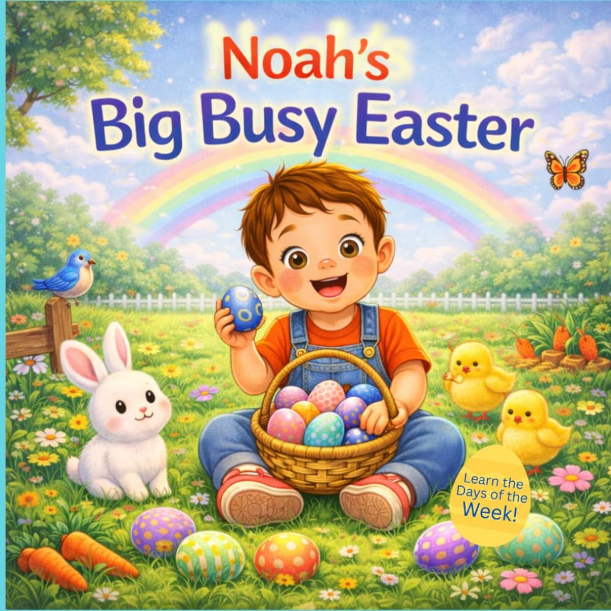 Paasboek Voor Kinderen - Educatief Verhaal - Dagen Leren - Speciaal Voor Noah - 21.59 x 21.59 cm