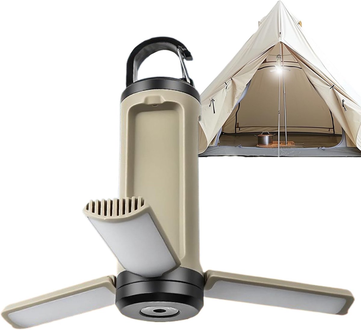 Camping Lantaarn - Buitenlamp - Kamperen en Vissen - Opvouwbaar en USB Oplaadbaar - 18 x 5