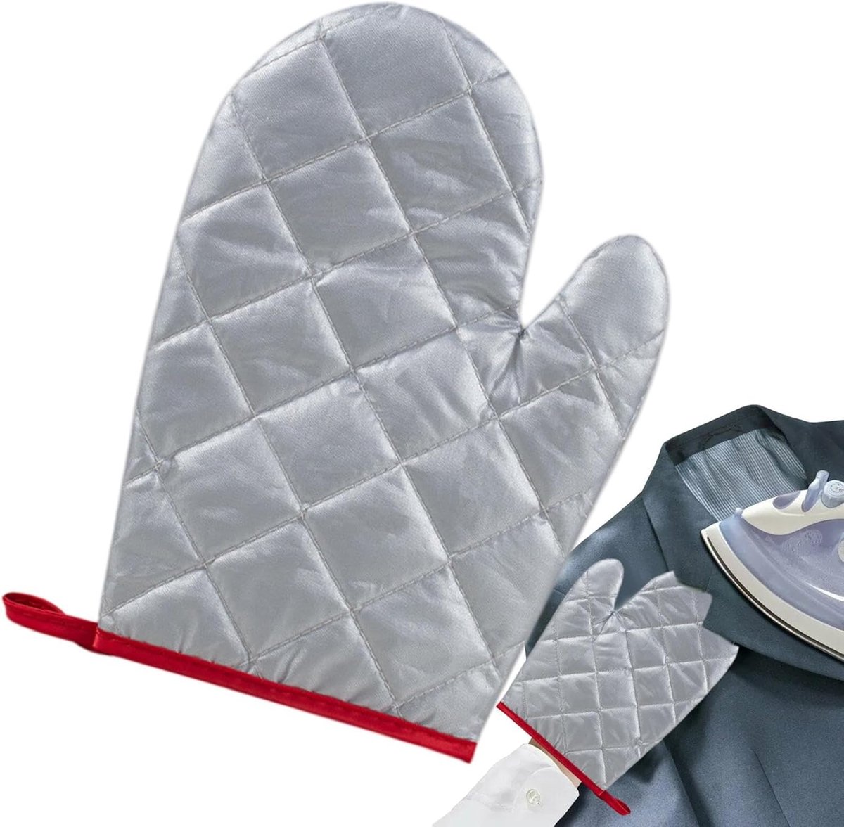 Stoomhandschoen - Kledingstomer Accessoire - Kleding Stomen - Warmte-isolerende Coating - 23x15cm - Zilver