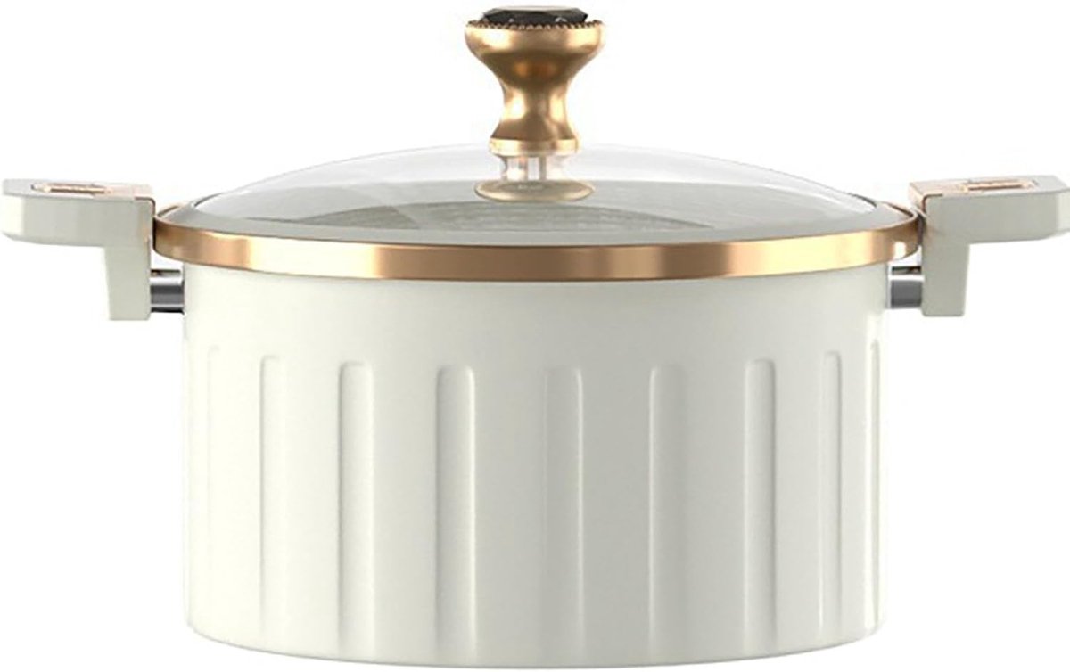 Snelkookpan Micro Pan Sneller Koken Antiaanbaklaag 10 Liter Wit