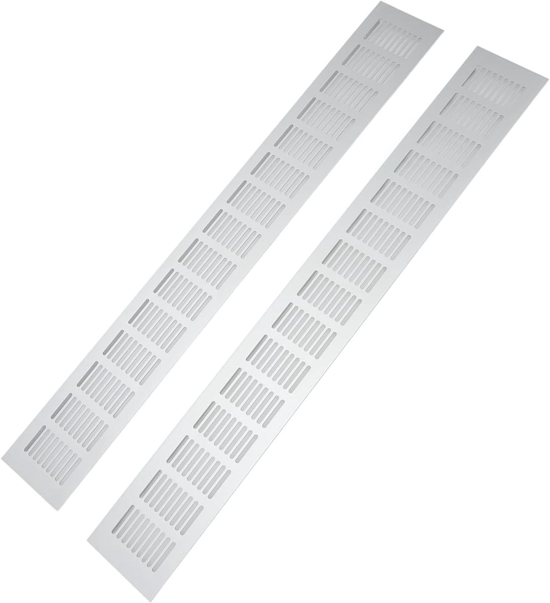 Aluminium Rechthoekige Ventilatierooster Set | Ventilatie voor Kasten | Luchtrooster 80x600mm