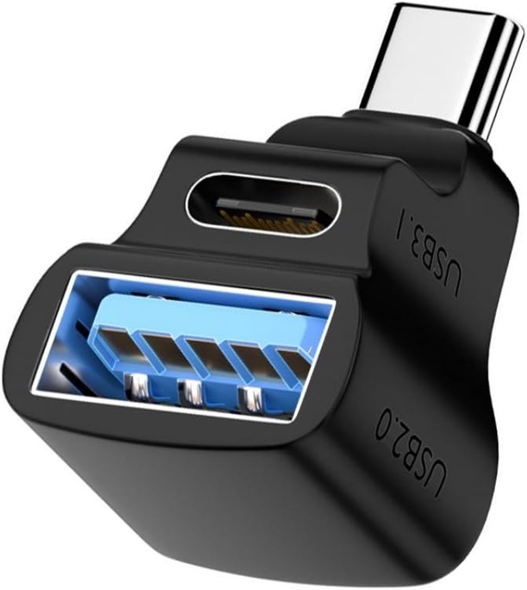 USB C Splitter Adapter - Type C Hub - Snelladen Beelduitbreiding - 100W PD 8K