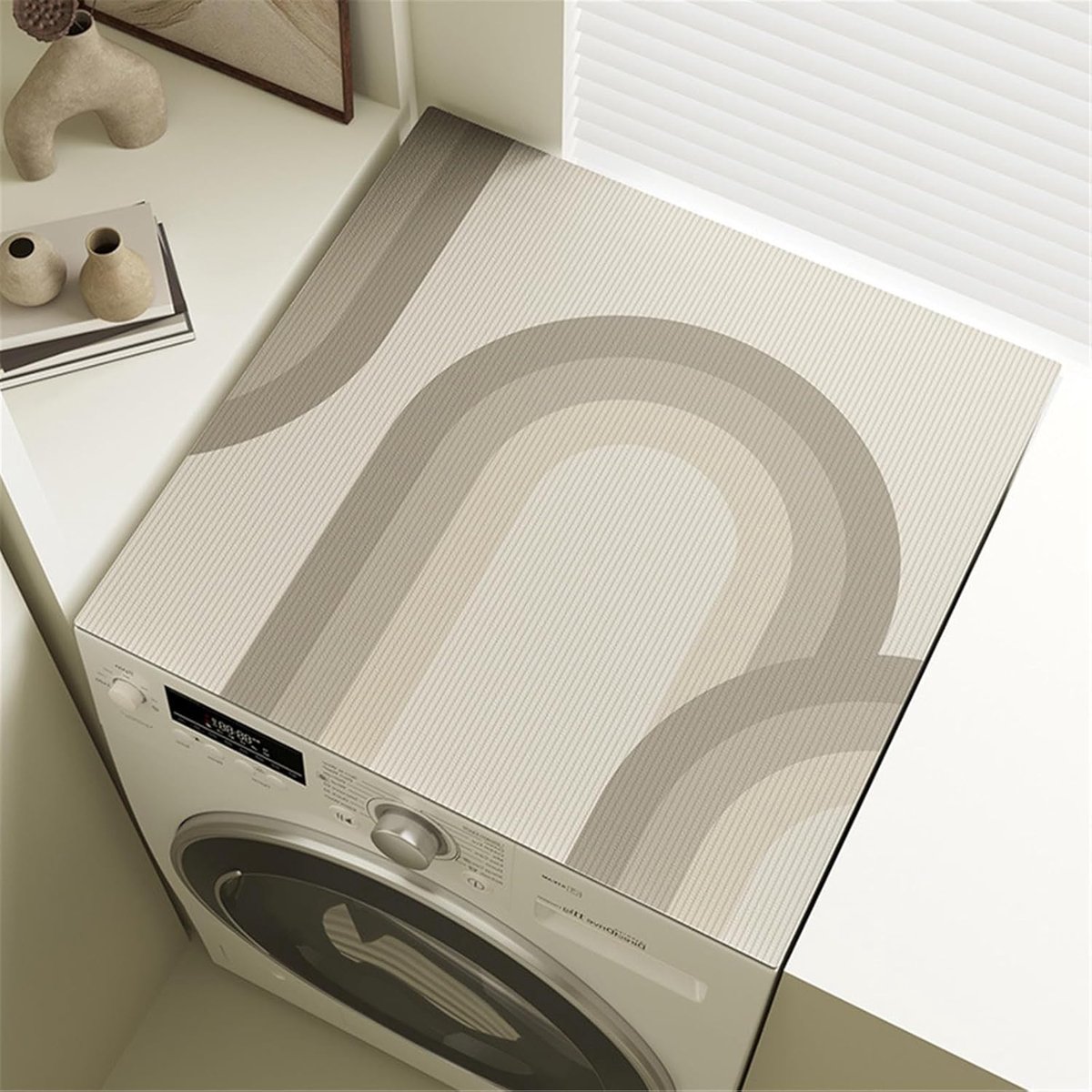 Beschermhoes Apparaten - Apparaatmat - Wasmachine Droger - Antislip Rubber - 60 x 60 cm - Beige