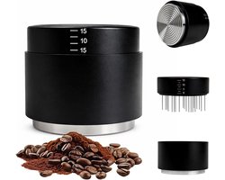Koffie Tamper - Espresso Accessoire - Barista Thuis - Precisie Druk - 53 mm Diameter - Zwart