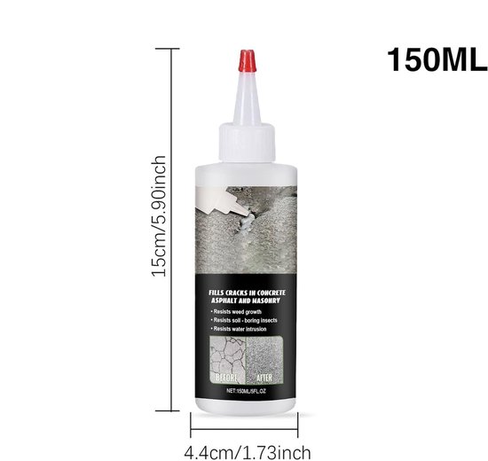Asfalt Scheurvuller - Weg Reparatie Kit - Oprit Onderhoud - Duurzaam & Waterdicht - 150 ml Inhoud - Zwart — afbeelding 3