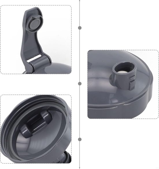 Vervangende Bekerdeksels - Mixer Accessoires - Smoothie Bewaren - Lekvrije Afdichting - 11cm Doorsnee - Zwart — afbeelding 5