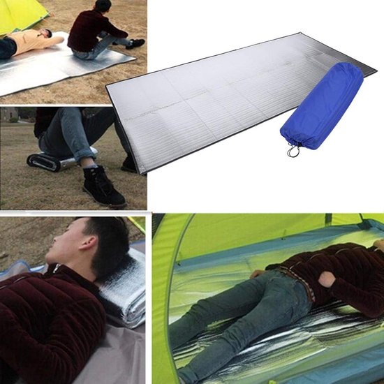 Slaapmat - Kampeeraccessoire - Buiten slapen - Vochtbestendig - 2 meter - Aluminium van Merkloos — afbeelding 3