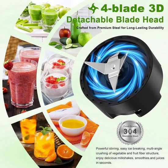 Blender To Go - Smoothie Maker - Draagbare Blender - drankmaker van Merkloos — afbeelding 4