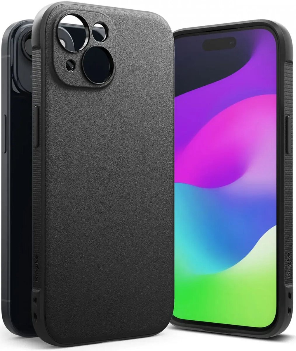 Ringke Onyx Hoesje Geschikt voor Apple iPhone 15 Flexibel TPU Back Cover Zwart