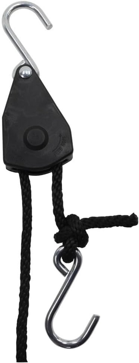 Touw Ratel Systeem - Lier Ratel Cargo - Zware Lasten Zekeren - 113 kg Draagkracht - 5 Meter Lengte - Zwart