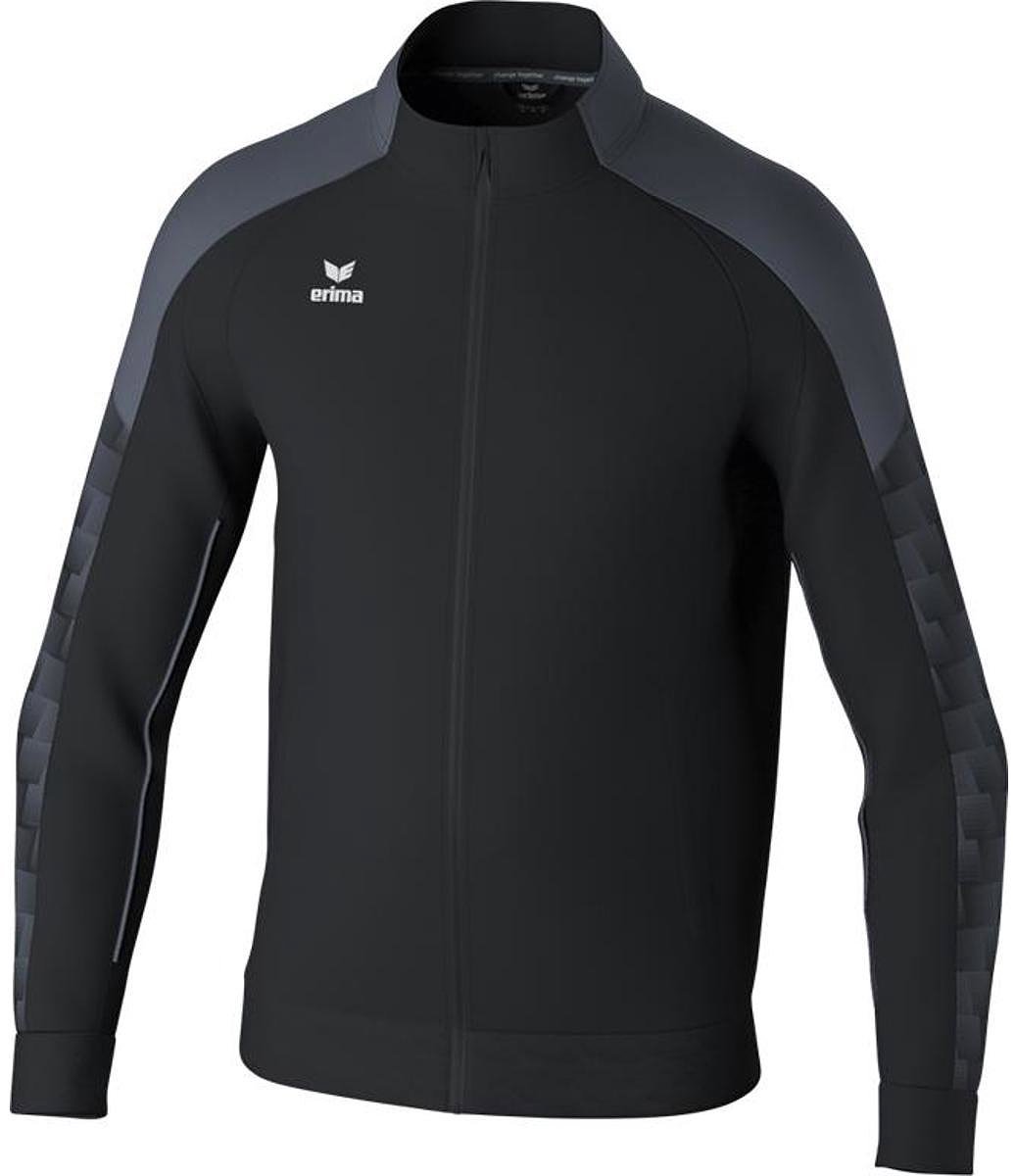 Erima Evo Star Trainingsjack Kinderen - Zwart / Slate Grey | Maat: 116