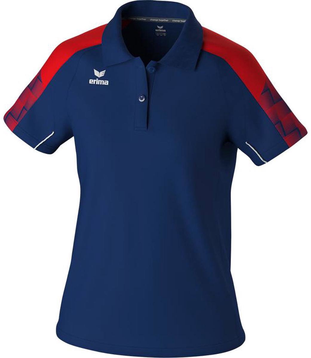 Erima Evo Star Polo Dames - Marine / Rood | Maat: 40