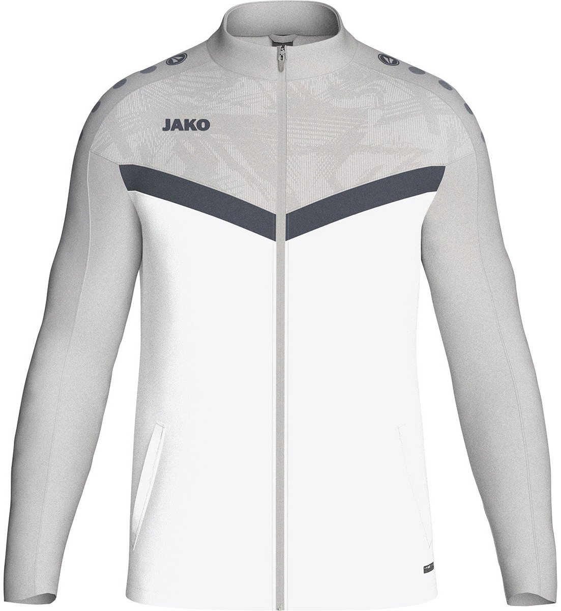 Jako Iconic Polyestervest Heren - Wit / Zachtgrijs | Maat: L